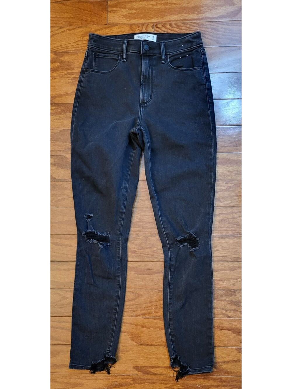Abercrombie & Fitch The Super Skinny Ankle High Rise Pant Black Women’s Sz 26/2R